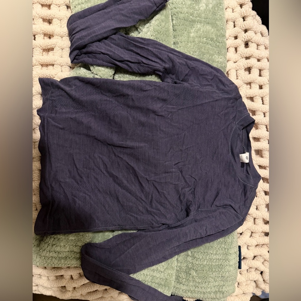 Lululemon Athletica Navy Long Sleeve Top